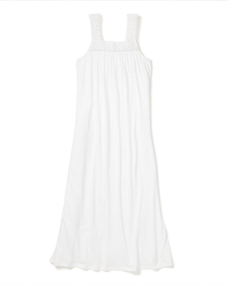 Luxe Pima Cotton White Camille Nightgown