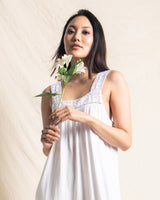 Luxe Pima Cotton White Camille Nightgown
