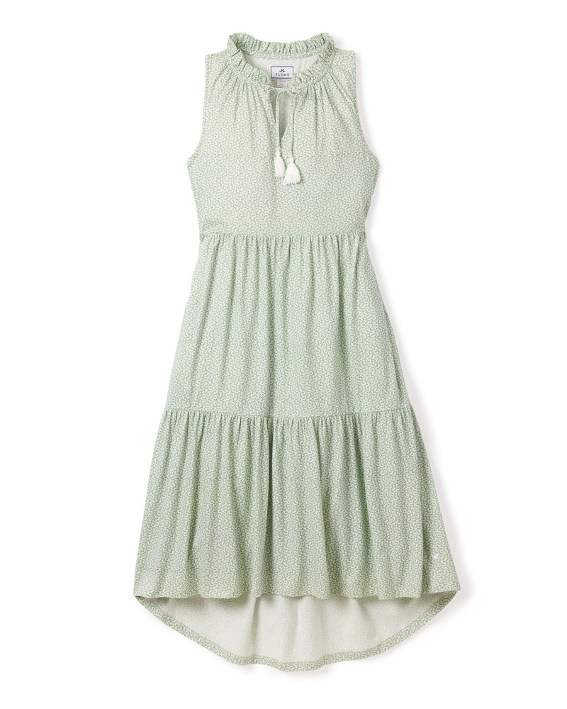 Juniper Leaves Luxe Pima Cotton Tiered Lounge Dress