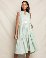 Juniper Leaves Luxe Pima Cotton Tiered Lounge Dress
