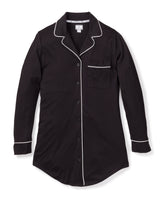Luxe Pima Cotton Black Nightshirt