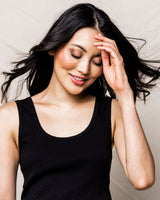 Black Sleeveless Pointelle Top