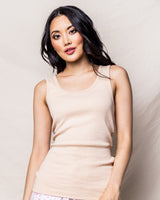 Nude Sleeveless Pointelle Top