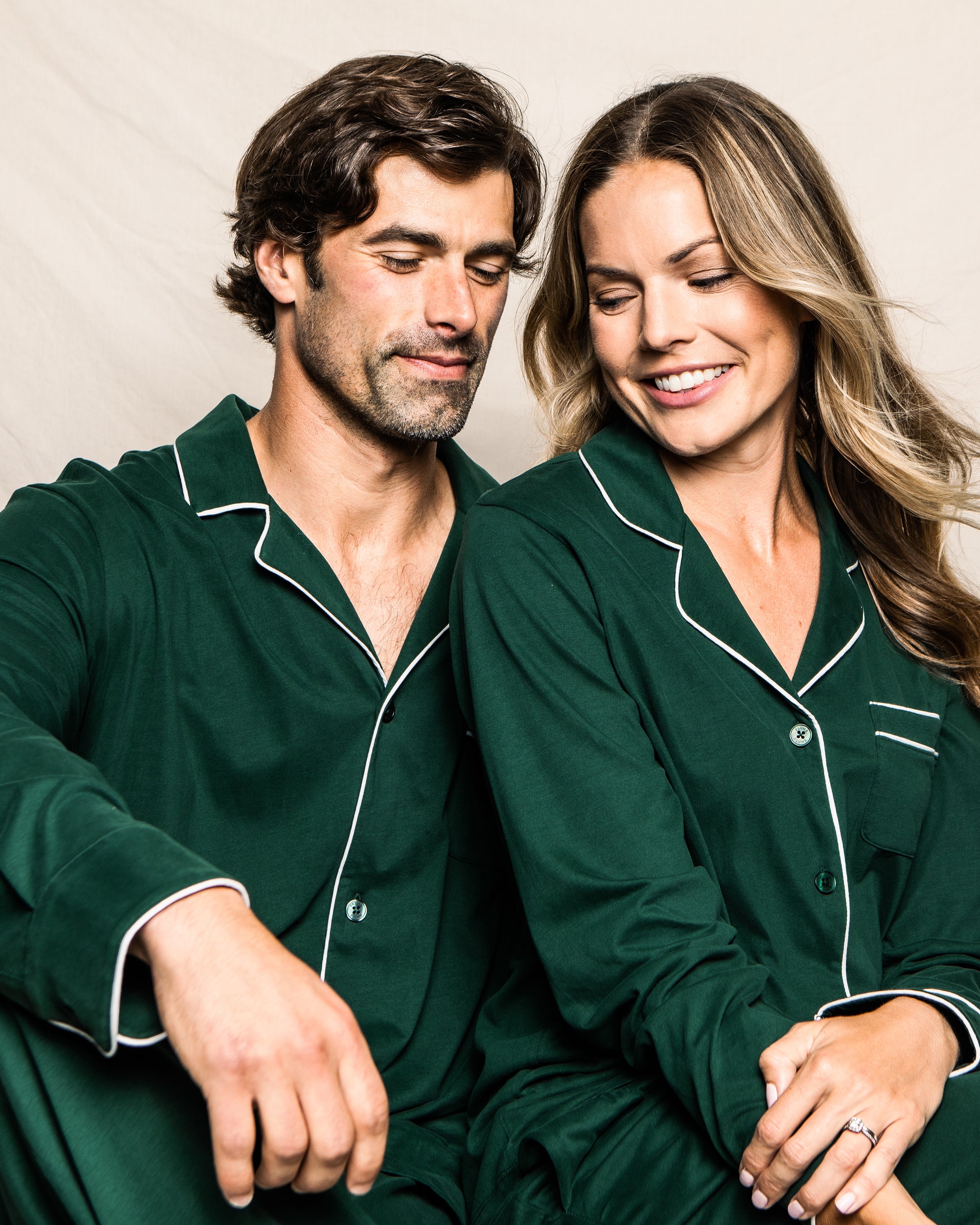 Men's Pima Pajama Set in Navy in Evergreen#Color_Evergreen
