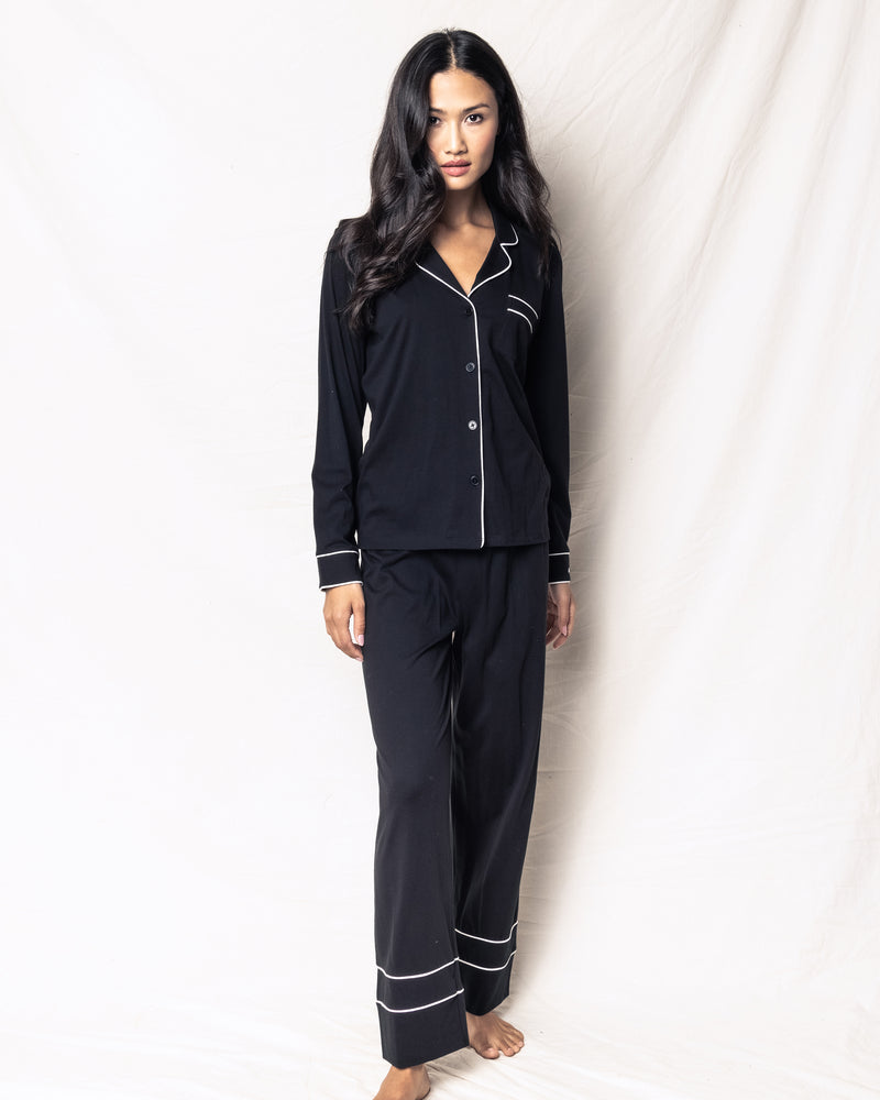 Women's Luxe Pima Cotton Black Astaire Pajama