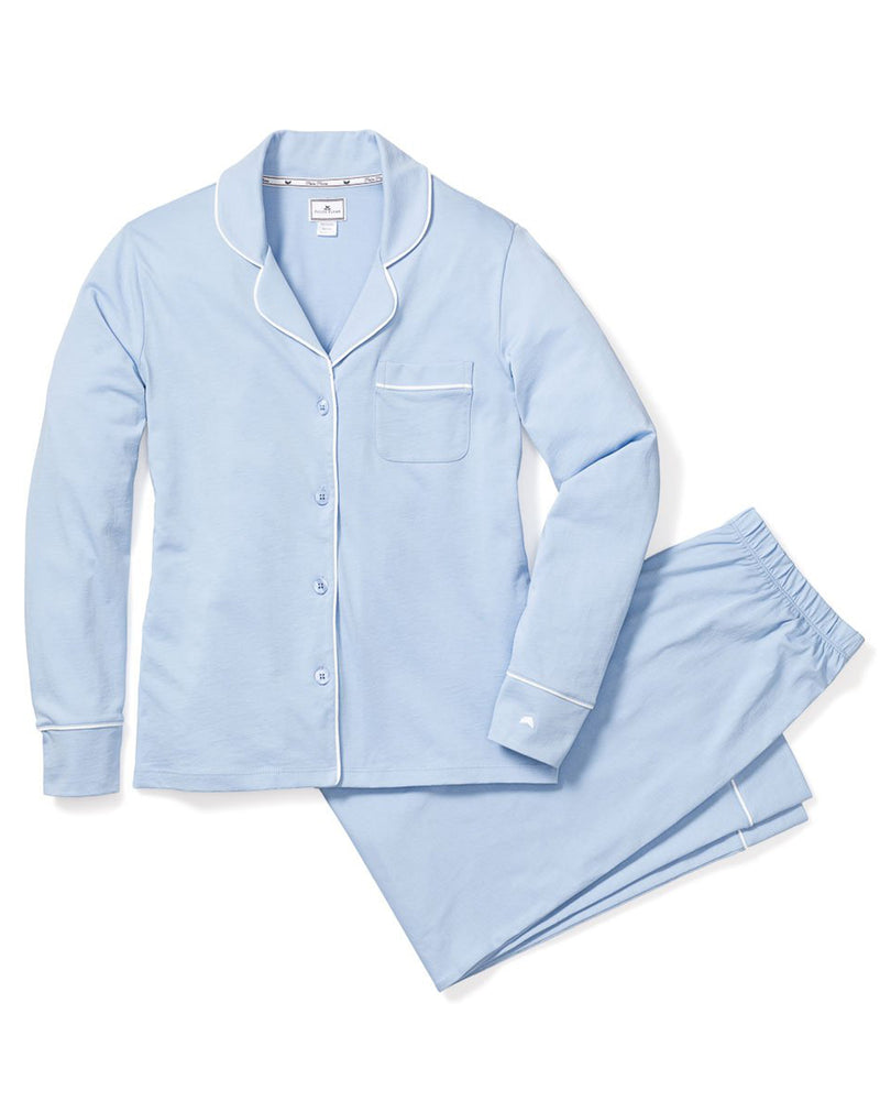 Luxe Pima Cotton Periwinkle Classic Pajama Set