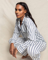 Luxe Pima Cotton Navy Stripe Pajama Set