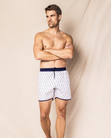 minnow x petite plume mens botanical block print boardie
