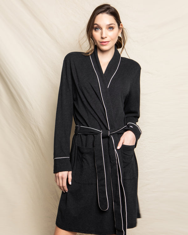 Luxe Pima Cotton Dark Heather Robe