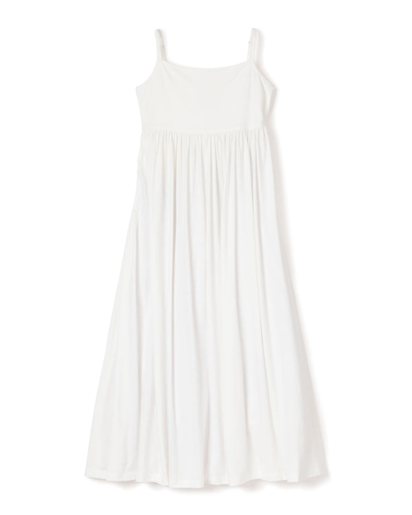 Women's Pima Serene Lounge Dress in White