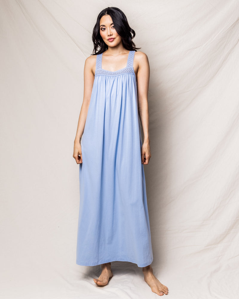 Women s Pima Camille Nightgown in Periwinkle Petite Plume