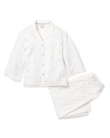 Luxe Pima Cotton White Wide Leg Pajama Set