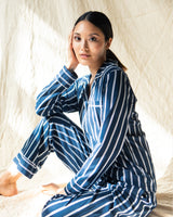 Women's Grant Pinstripe Classic Luxe Pima Cotton Pajama Set