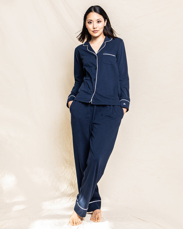 Women’s Pima Pajama Set in Navy