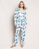 Luxe Pima Cotton St Tropez Palms Pajama Set