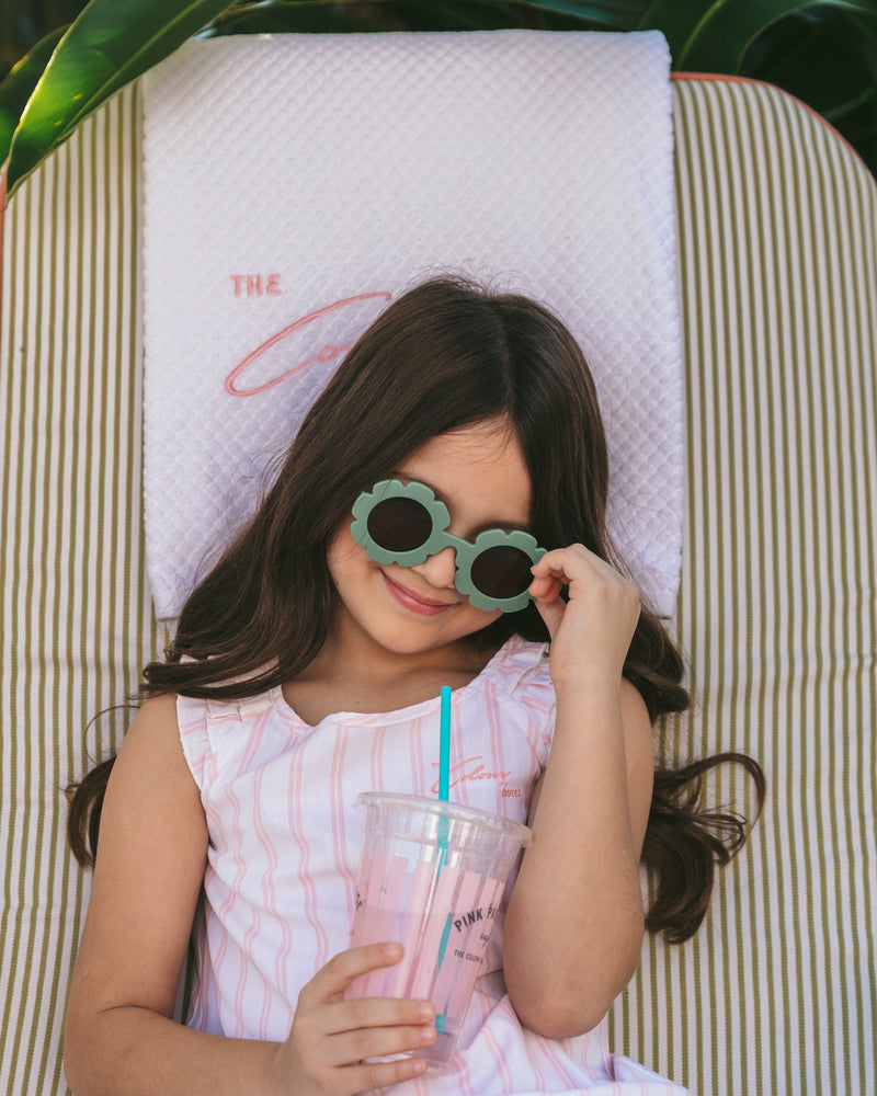 Colony Hotel x Petite Plume Children's Pink and White Stripe Amelie Nightgown