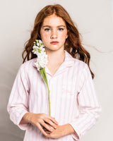 Colony Hotel x Petite Plume Children's Pink and White Stripe Pajama Set