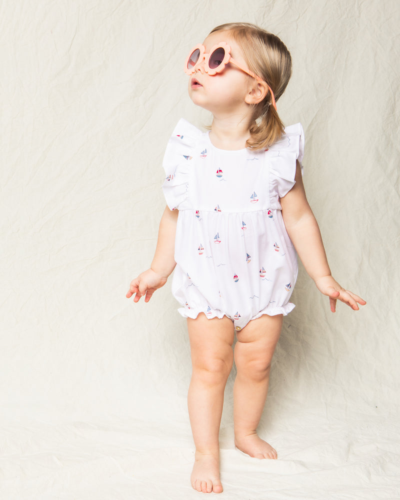 Bateau Ruffled Romper