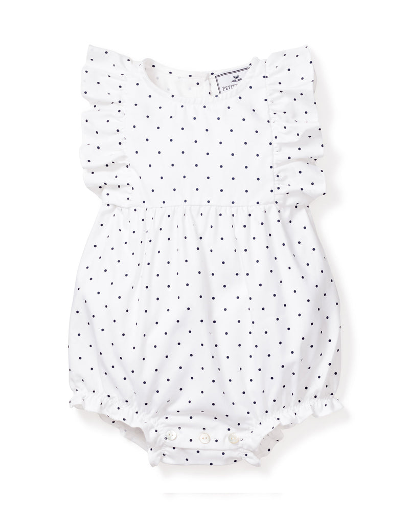 Pin Dots Ruffled Romper