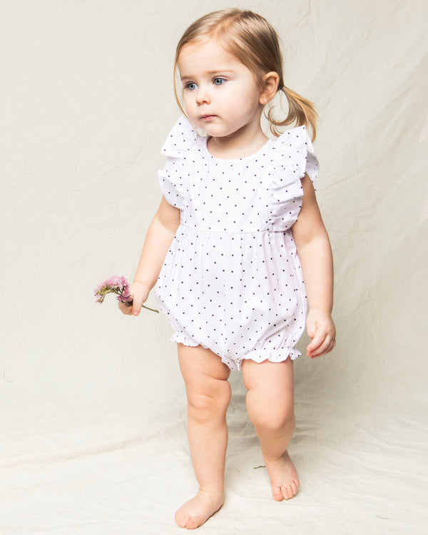 Pin Dots Ruffled Romper