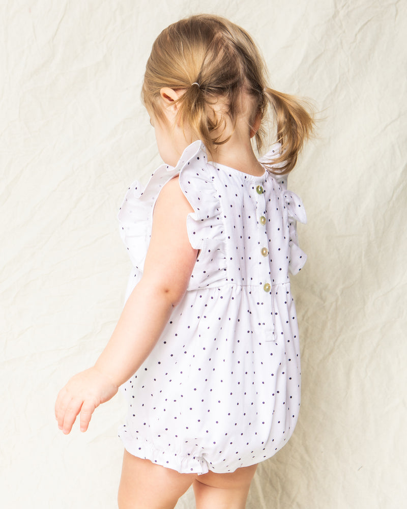 Pin Dots Ruffled Romper