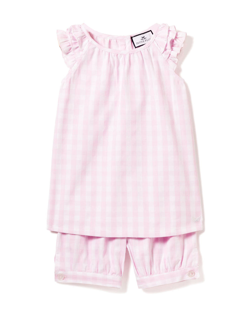 Children's Pink Gingham Amelie Short Set