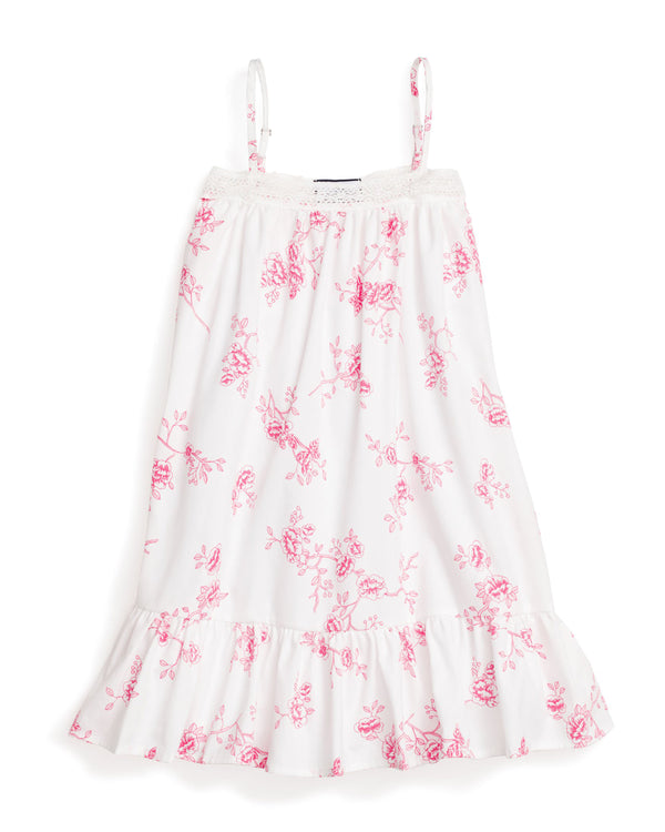 Girl's Twill Lily Nightgown in English Rose Floral