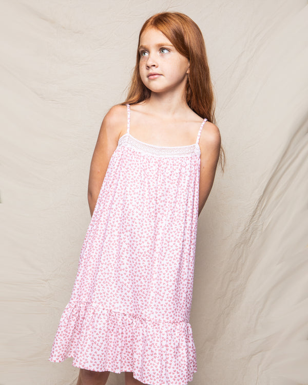Girl's Twill Lily Nightgown in Sweethearts