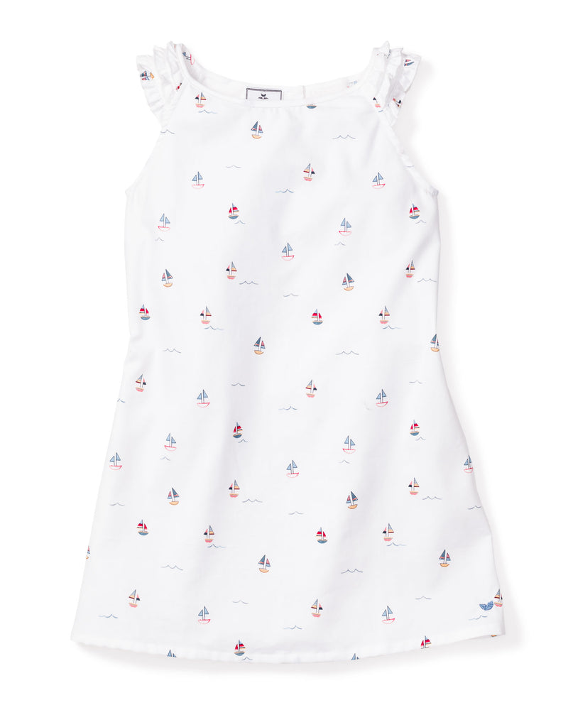 Girl's Twill Amelie Nightgown in Bateau