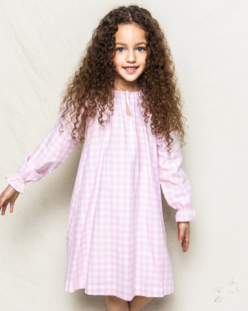 Children's Pink Gingham Delphine Nightgown