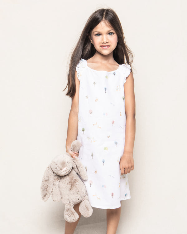 Girl's Amelie Nightgown in Easter Gardens