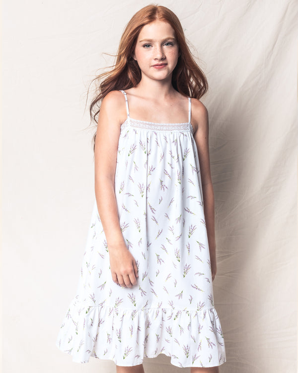Girl's Twill Lily Nightgown in Fields of Provence