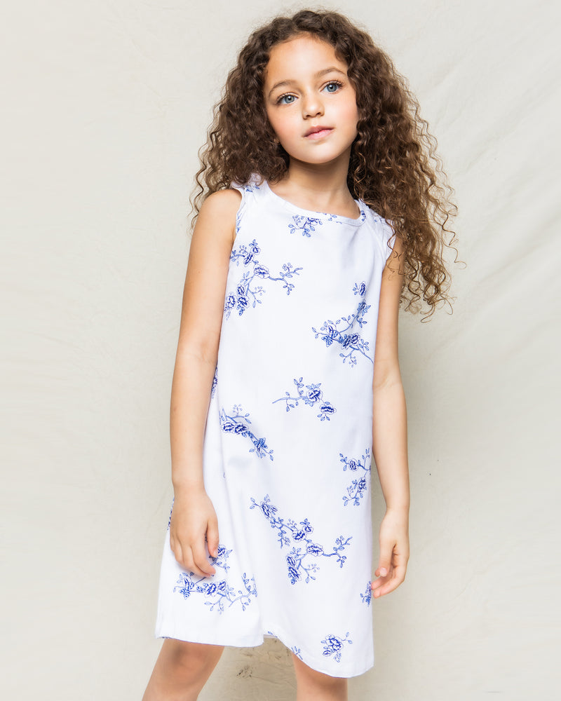 Children's Indigo Floral Amelie Nightgown