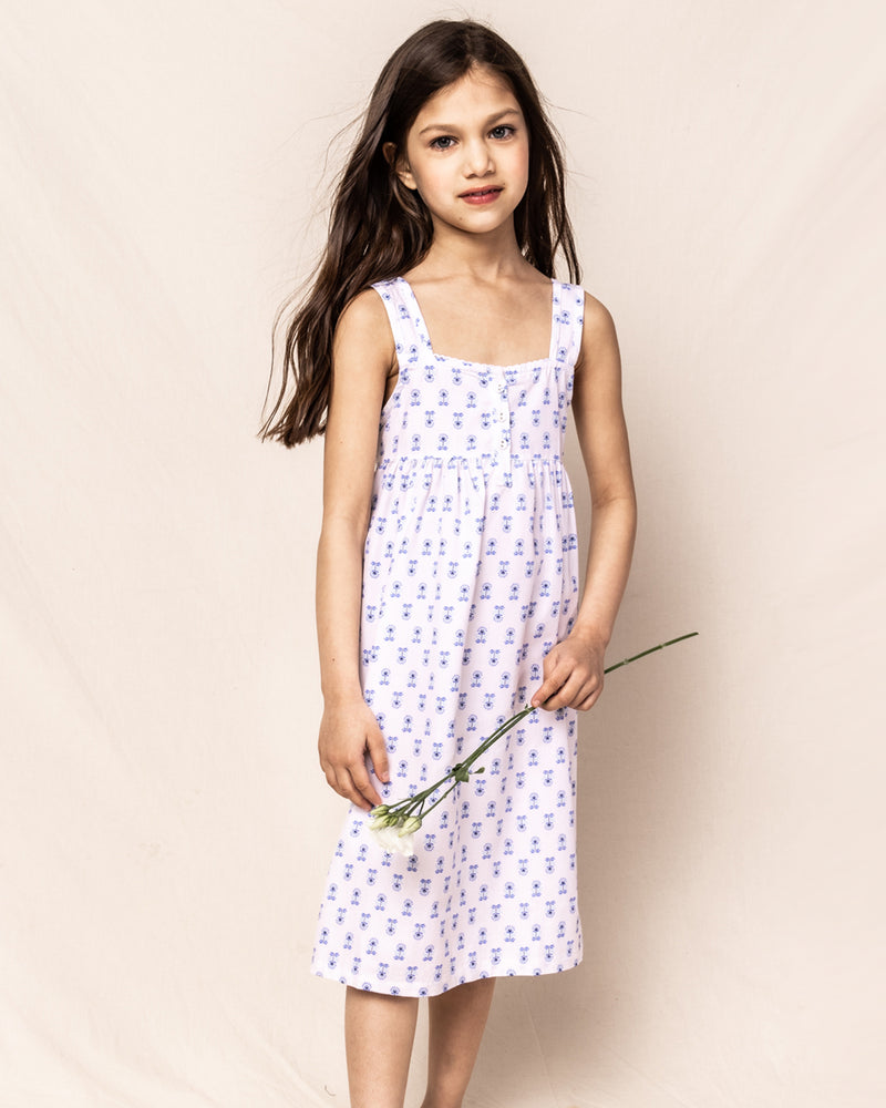 minnow x Petite Plume Botanical Block Print Charlotte Nightgown