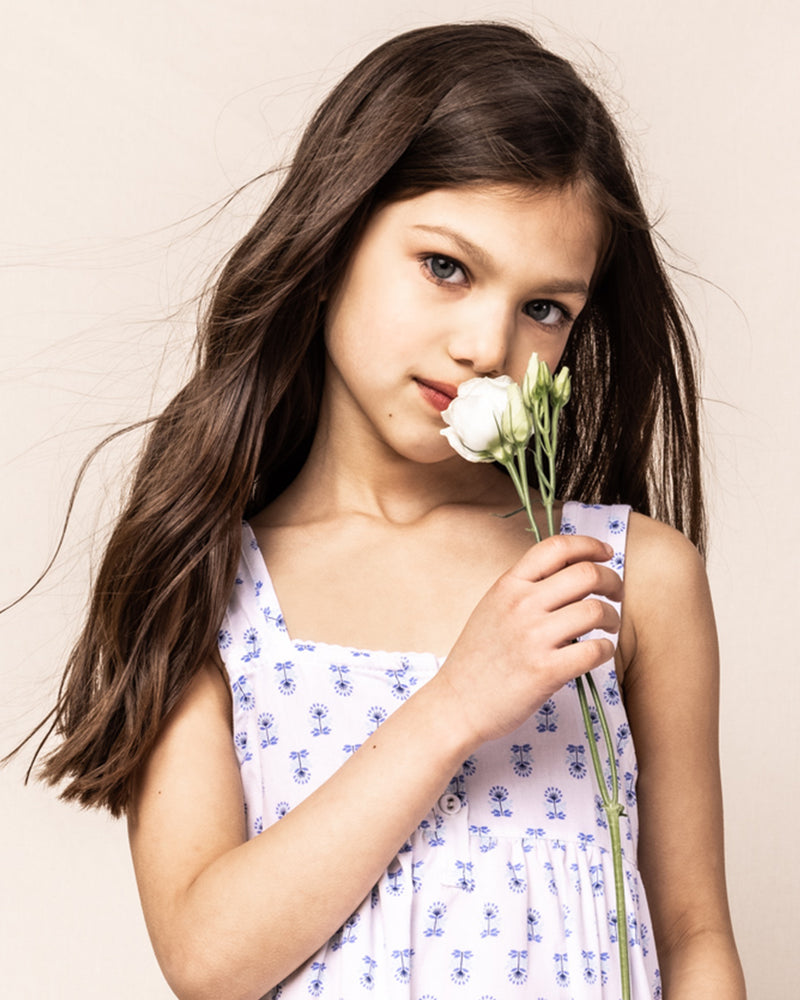 minnow x Petite Plume Botanical Block Print Charlotte Nightgown