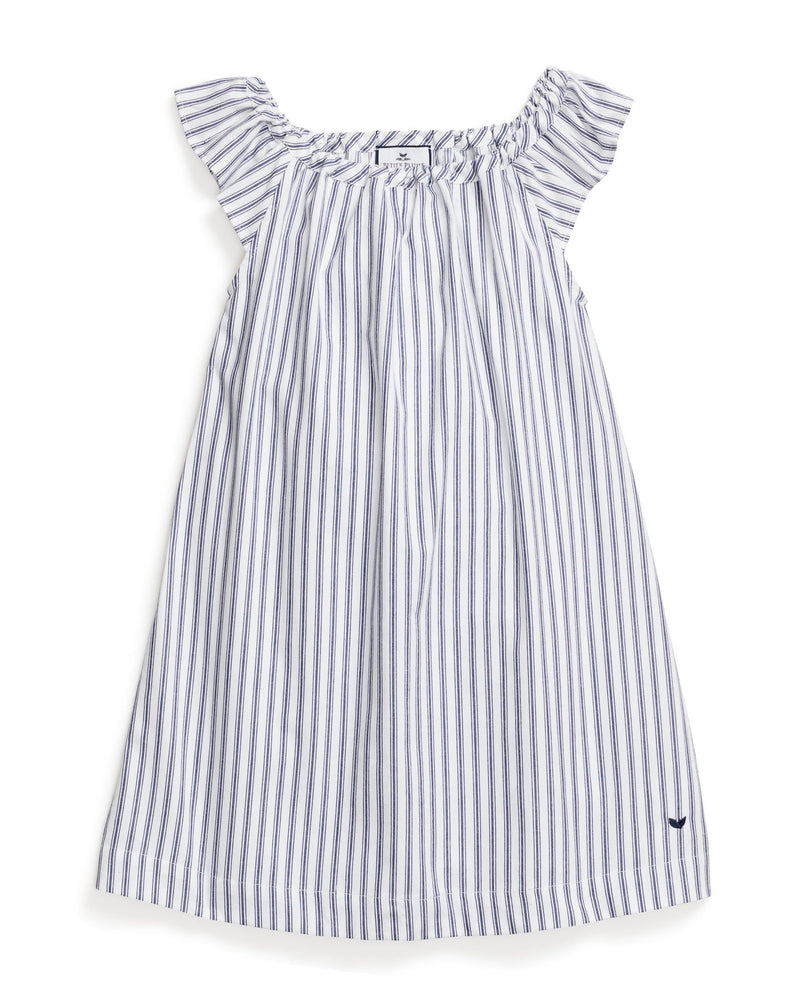 Children's Navy French Ticking Isabelle Nightgown