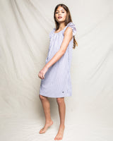 Children's Navy French Ticking Isabelle Nightgown