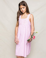Children's Pink Seersucker Charlotte Nightgown