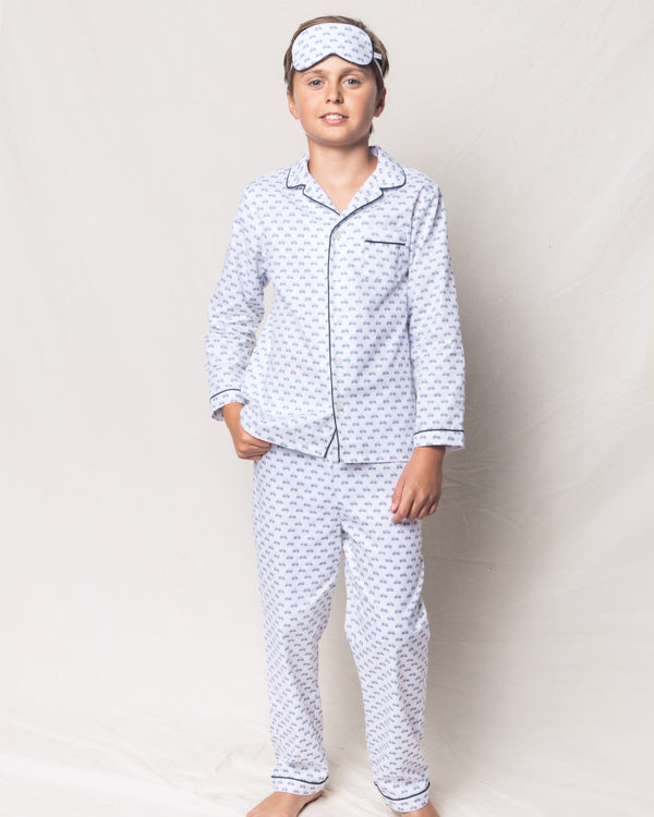 Kid's Twill Pajama Set in Bicyclette