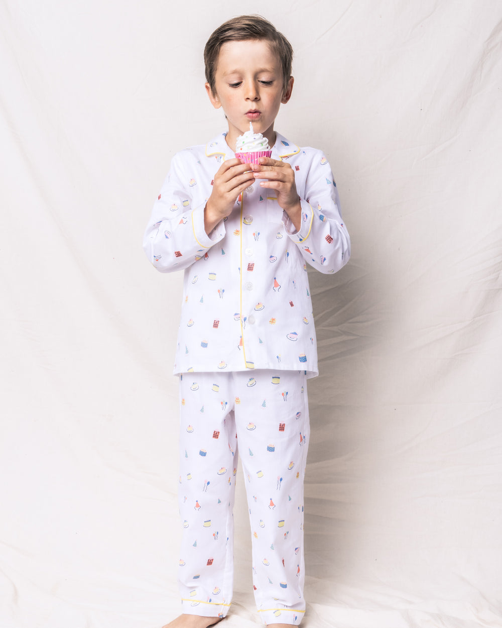 Kid's Twill Pajama Set in Birthday Wishes