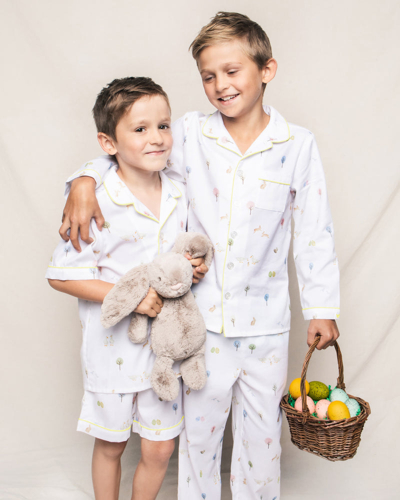 Kid's Twill Pajama Set in Easter Gardens