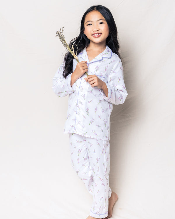 Kid's Twill Pajama Set in Fields of Provence