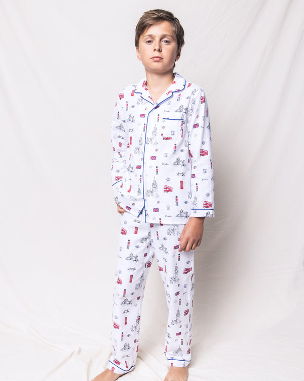 Kid's Twill Pajama Set in London is Calling
