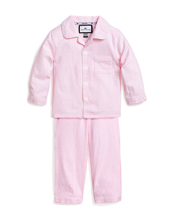 Children's Pink Seersucker Pajama Set