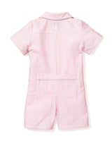 Pink Seersucker Summer Romper