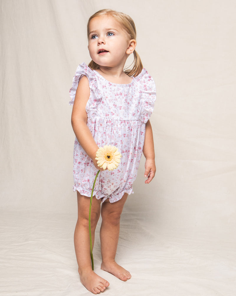 Baby's Twill Ruffled Romper in Dorset Floral