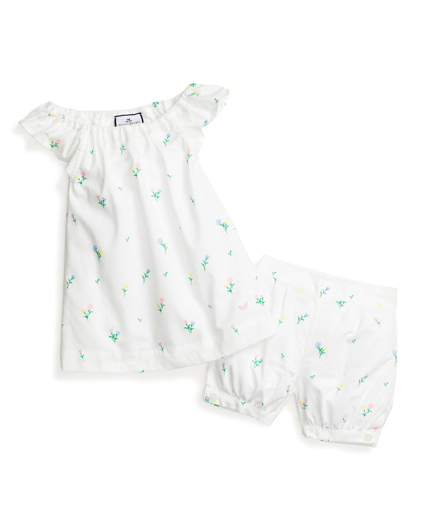 Kid's Twill Isabelle Short Set in Tulips