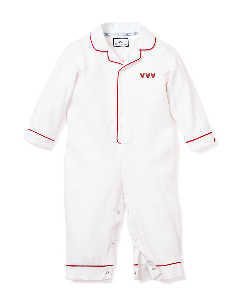 Valentine's Limited Edition -  Romper with Heart Embroidery