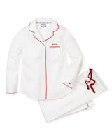 Valentine's Limited Edition - Women's White Pajama Sets with Heart Embroidery