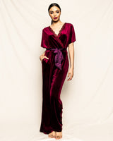 Royal Garnet Velour Jumpsuit